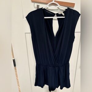 BCBGeneration Navy Sleeveless Romper